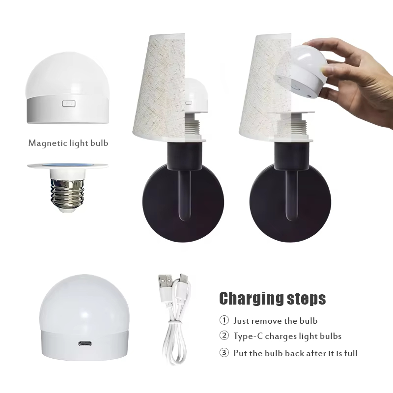 شريط حائط يعمل بالبطارية القابلة لإعادة الشحن بدون أسلاك 4000 مللي أمبير في الساعة لمبة قابلة للفصل وجهاز تحكم عن بعد، 15 لونًا مصباح جداري لاسلكي لتزيين غرفة النوم وغرفة المعيشة