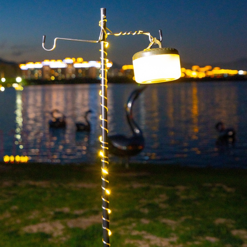 مصباح يدوي LED قابل لإعادة الشحن للتخييم ، ضوء محمول صغير ، خيمة ، إضاءة ملونة ، في الهواء الطلق ، ضوء 1 سلسلة خفيفة بطول 20 مترًا