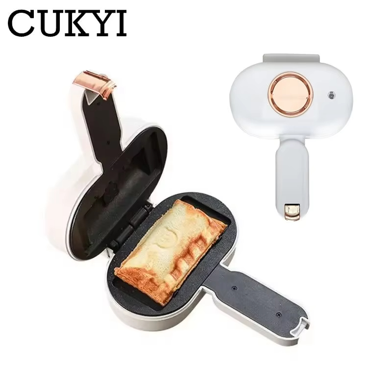 🍞صانع هوت دوج صغير مزدوج الجوانب، صانع هوت دوج فوري، صانع بوريتو، شواية ساندويتش غير لاصقة، حافة مانعة للانسكاب)