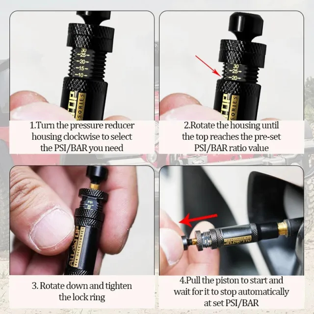 صمام تفريغ أوتوماتيكي بالكامل لإطارات الطرق الوعرة الصحراوية، صمام تخفيض الضغط السريع للإطارات