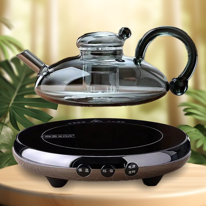 إبريق شاي زجاجي، طقم شاي زجاجي مقاوم للحرارة، إبريق شاي زهور منزلي، فلتر مقاوم لدرجات الحرارة العالية، إبريق شاي سميك، إبريق شاي ذيل الفئران