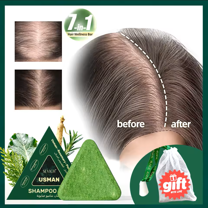 عبوة من 4 قطع **شامبو يشبه الصابون بوزن 120 غرام مع خلاصة الصبار والسرو**