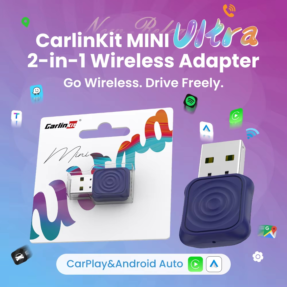  في 1 CarlinKit 5.0 Ultra Wireless CarPlay Android Auto Adapter 2026 جديد 5G Wifi صندوق لاسلكي للسيارة مع CarPlay IOS26 السلكية