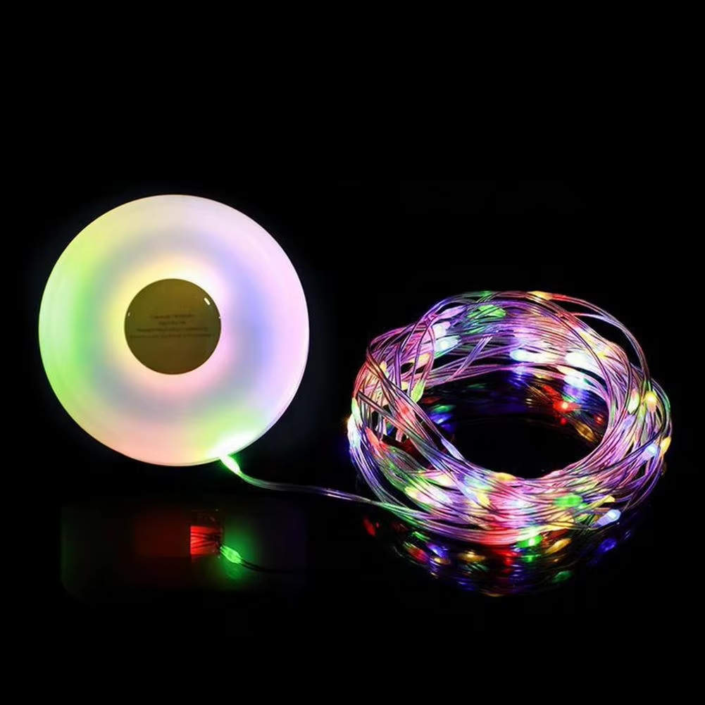 مصباح يدوي LED قابل لإعادة الشحن للتخييم ، ضوء محمول صغير ، خيمة ، إضاءة ملونة ، في الهواء الطلق ، ضوء 1 سلسلة خفيفة بطول 20 مترًا