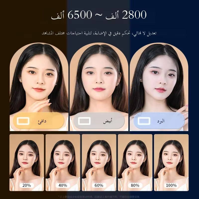 مصباح حلقي محمل بالرنگ RGB المغناطيسي (خياران: 3 درجات لونية/RGB بألوان كاملة) | جهاز تحكم عن بُعد بلوتوث مجاني، 3600mAh شحن سريع نوع C | لليف على الهاتف/فلوج المكياج/التصوير/المكتب