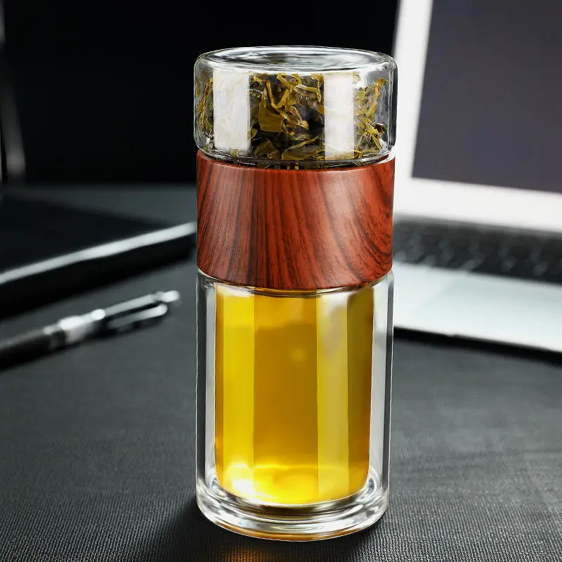 كوب زجاجي لفصل الماء عن الشاي-اطلب الآن واحصل على غطاء الكوب مجاناً