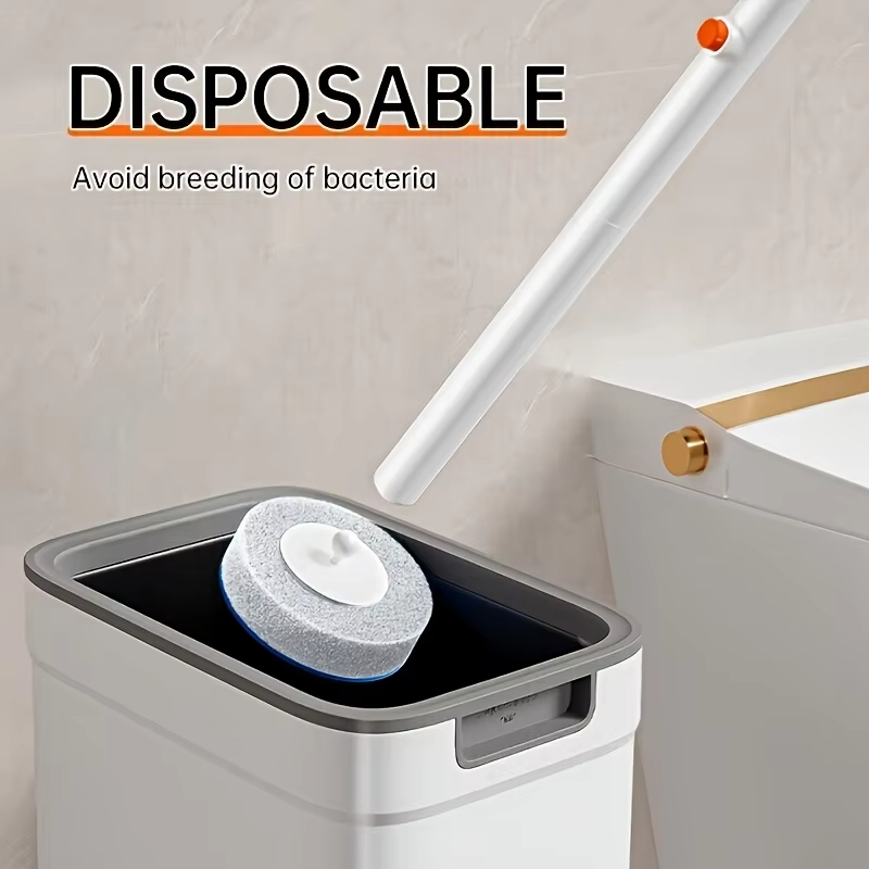 حر اليدين المتاح فرشاة المرحاض مجموعة حامل بلمسة واحدة الحائط مع عبوات عصا الحمام المرحاض نظافة فرش