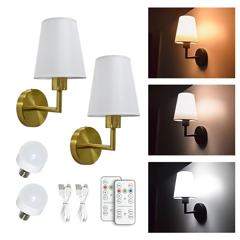 شريط حائط يعمل بالبطارية القابلة لإعادة الشحن بدون أسلاك 4000 مللي أمبير في الساعة لمبة قابلة للفصل وجهاز تحكم عن بعد، 15 لونًا مصباح جداري لاسلكي لتزيين غرفة النوم وغرفة المعيشة