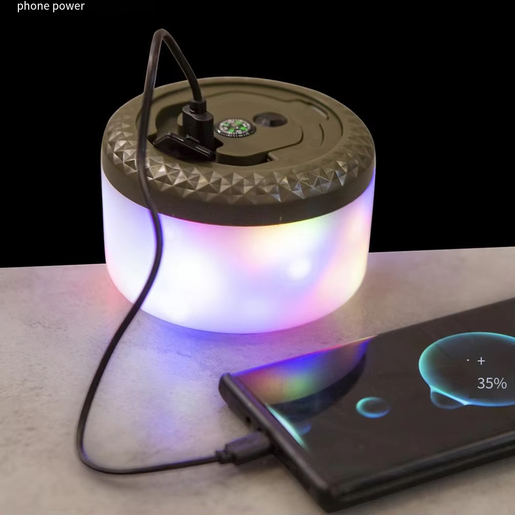 مصباح يدوي LED قابل لإعادة الشحن للتخييم ، ضوء محمول صغير ، خيمة ، إضاءة ملونة ، في الهواء الطلق ، ضوء 1 سلسلة خفيفة بطول 20 مترًا