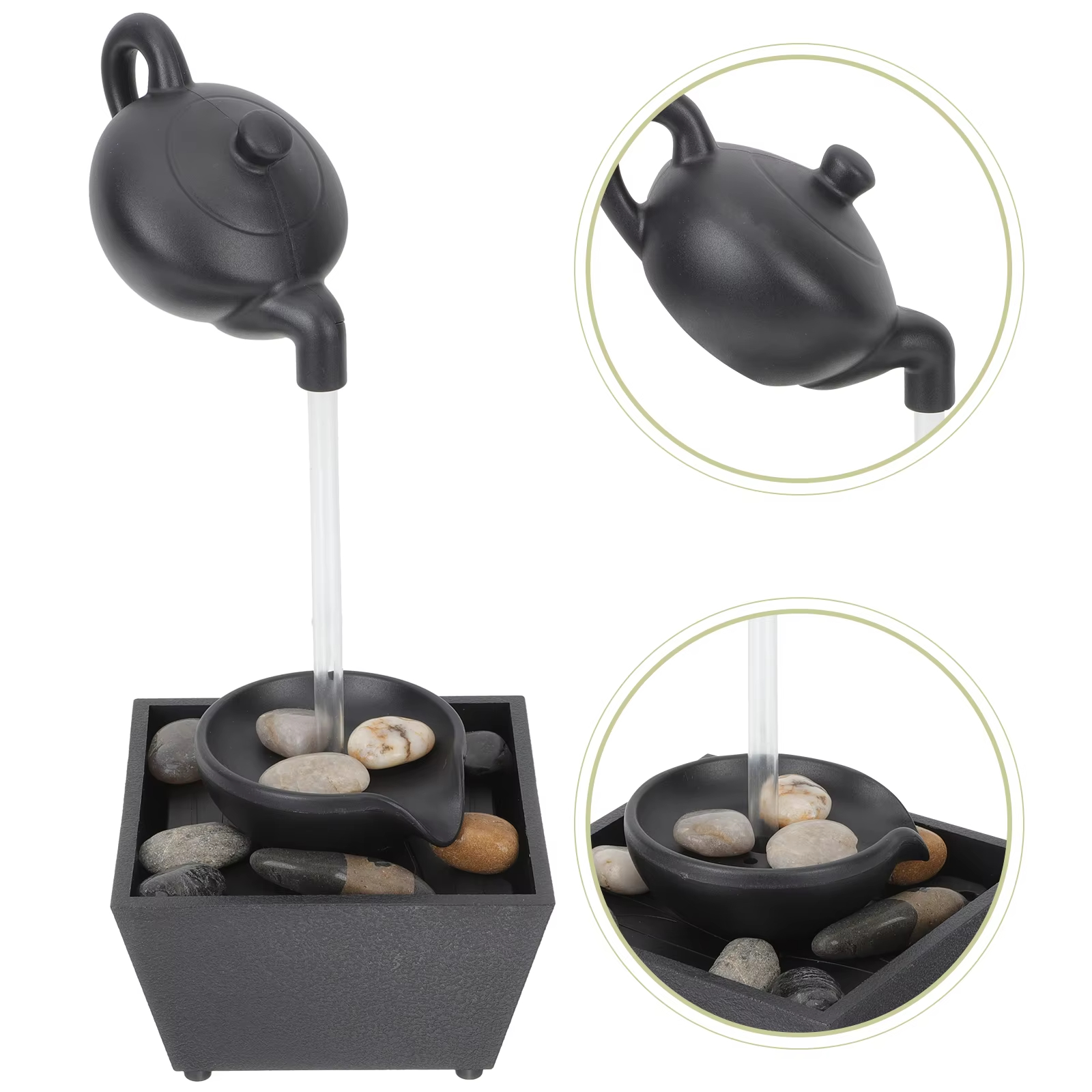 خصم %20 على مشترياتك-(يحتوي على حصى) خاصية مياه الشلال الكهربائية