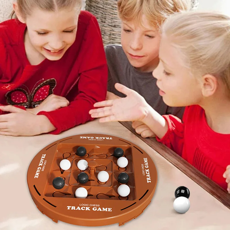 لعبة لوحة معركة مزدوجة للأطفال ، تفاعلية بين الوالدين والطفل ، منطق المسار ، الشطرنج ، لعبة تعليمية