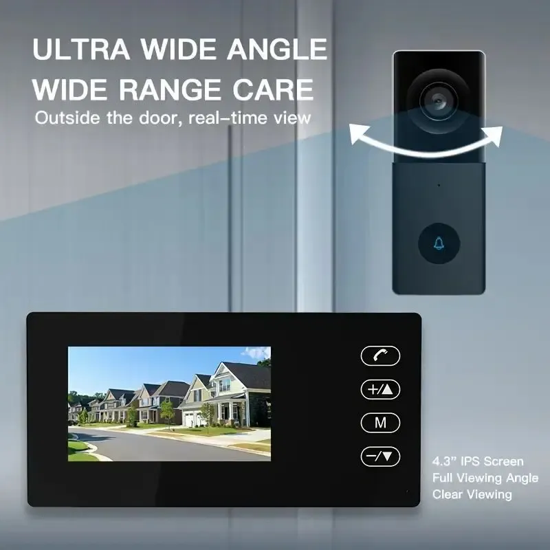 جرس باب فيديو ذكي مرئي للمحادثة المباشرة في الوقت الفعلي دون الحاجة إلى Wi-Fi