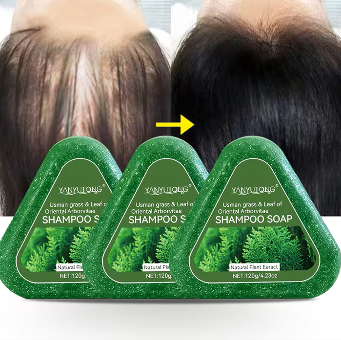 عبوة من 4 قطع **شامبو يشبه الصابون بوزن 120 غرام مع خلاصة الصبار والسرو**