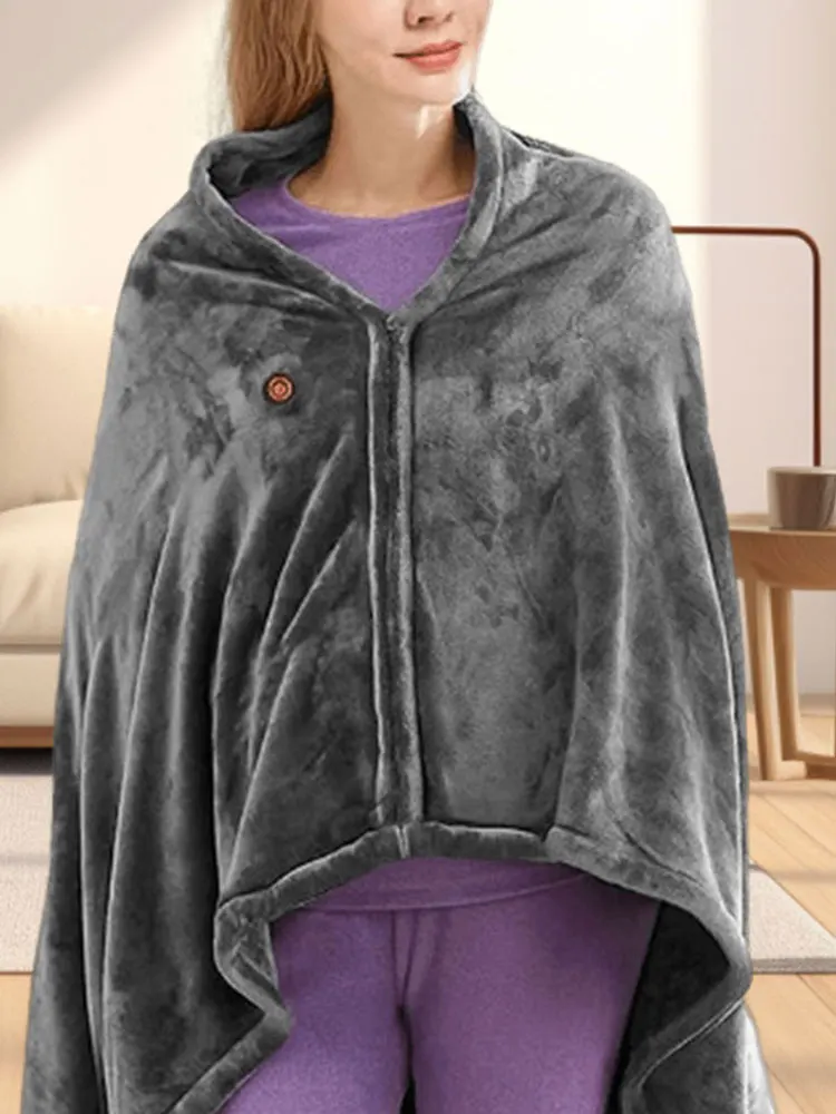 حار USB بطانية تسخين كهربائي 3 مستويات التدفئة الصوف بطانية تدفئة يمكن ارتداؤها التدفئة اللفة بطانية للمنزل والمكتب