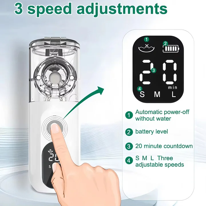 أحدث جهاز تنفس طبي 2026 ببطارية قابلة للشحن وشاشة LED ذكية - هادئ وسهل الحمل للكبار والصغار