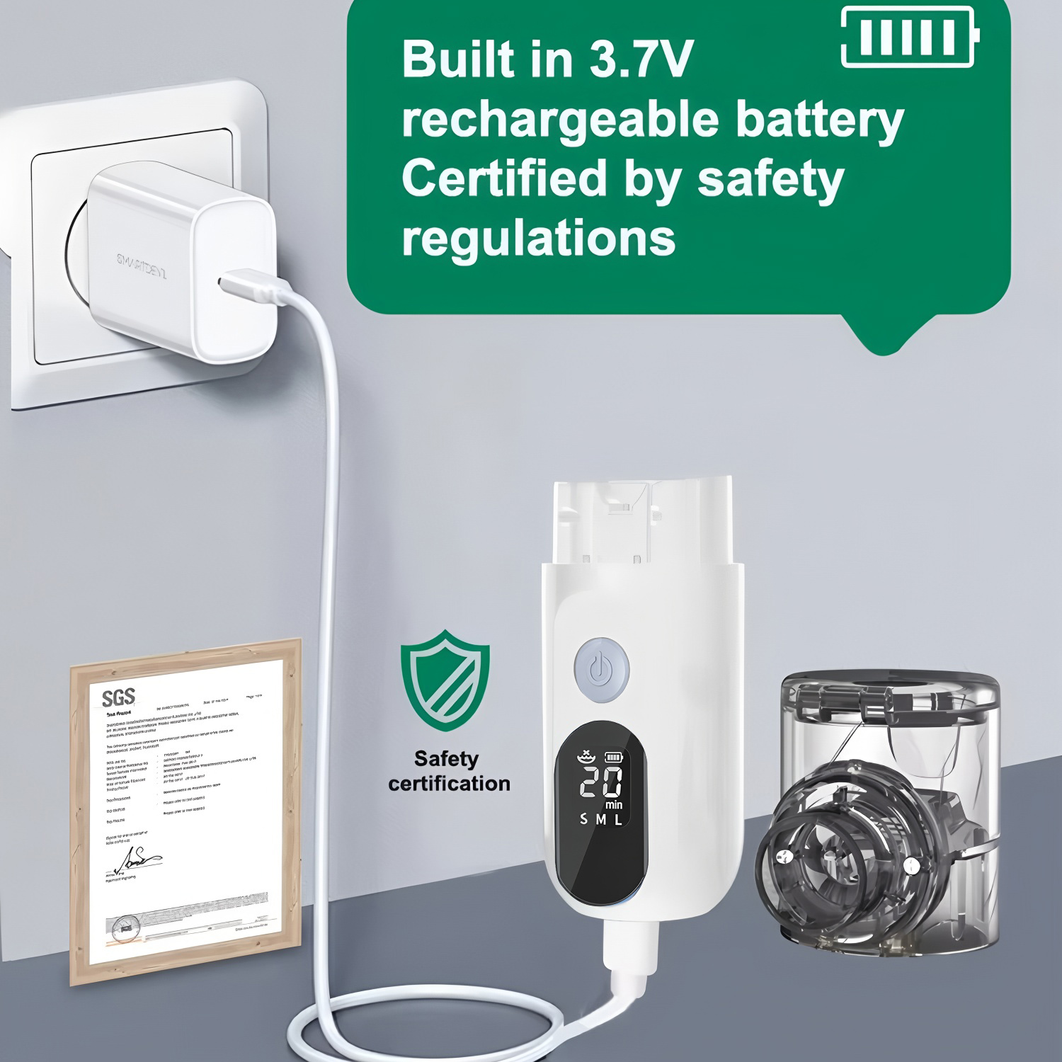 أحدث جهاز تنفس طبي 2026 ببطارية قابلة للشحن وشاشة LED ذكية - هادئ وسهل الحمل للكبار والصغار