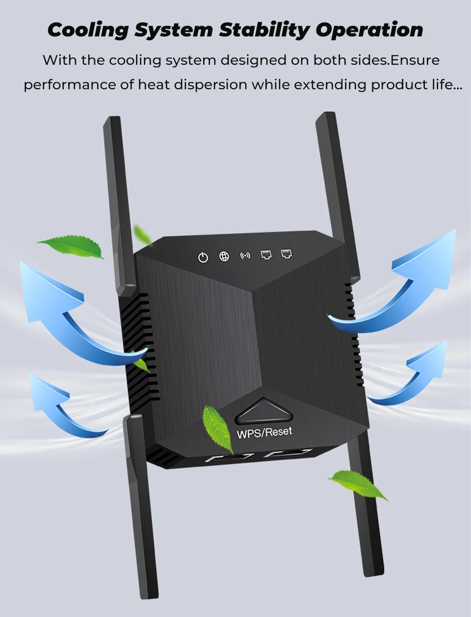 مكرر إشارة واي فاي لاسلكي SMATRUL بتردد 5 جيجاهرتز، راوتر بسرعة 1200 ميجابت في الثانية، معزز إشارة واي فاي، موسع نطاق شبكة منزلية بتردد 2.4 جيجاهرتز، مضخم إشارة 5 جيجاهرتز