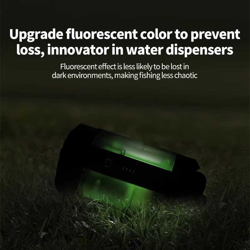 مضخة أكسجين محمولة للصيد في الهواء الطلق، تعمل بمنفذ USB، مزودة بمستشعر ذكي، ومضخة هواء وأكسجين للماء مع ضوء LED، وأدوات صيد.