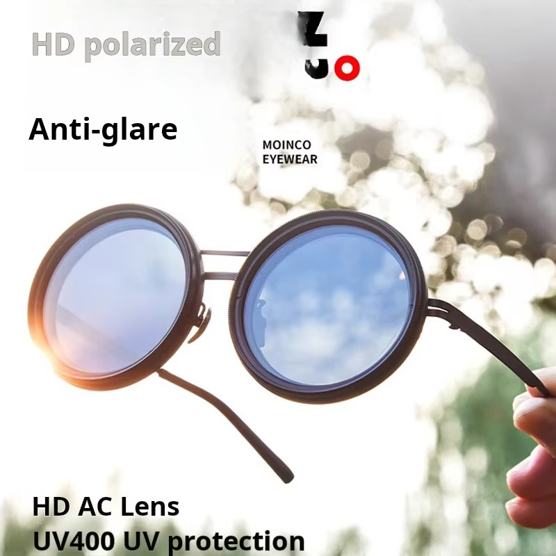 نظارات شمسية للحماية من الأشعة فوق البنفسجية مع 9 مستويات لتعتيم الشاشة، مزودة بحافظة