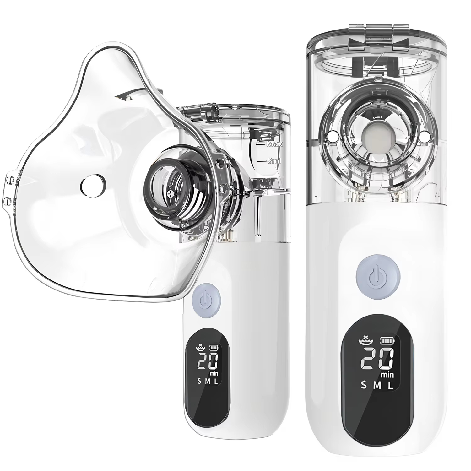 جهاز استنشاق منزلي محمول، جهاز استنشاق بالموجات فوق الصوتية قابل لإعادة الشحن عبر منفذ USB، قناع وجه جديد محمول للأطفال