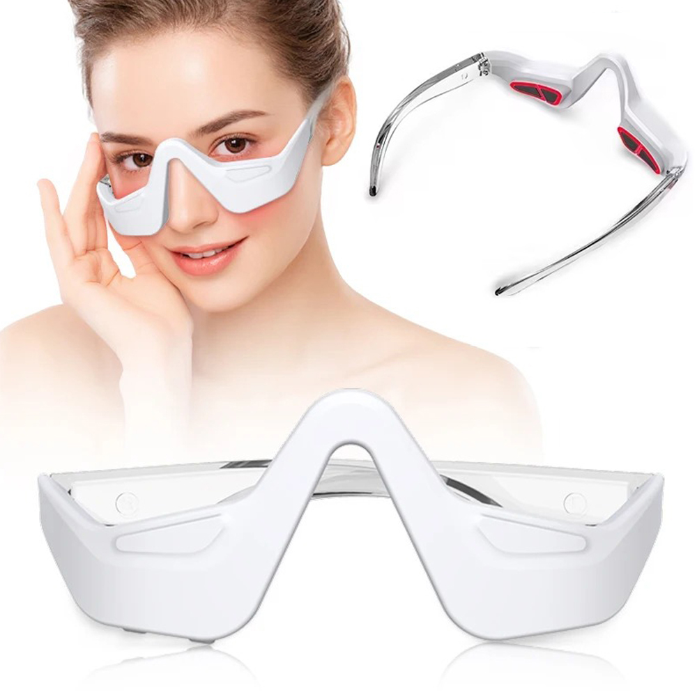 جهاز تدليك العين بتقنية العلاج بالضوء الأحمر لتخفيف الهالات السوداء والانتفاخات والتجاعيد وإجهاد العين