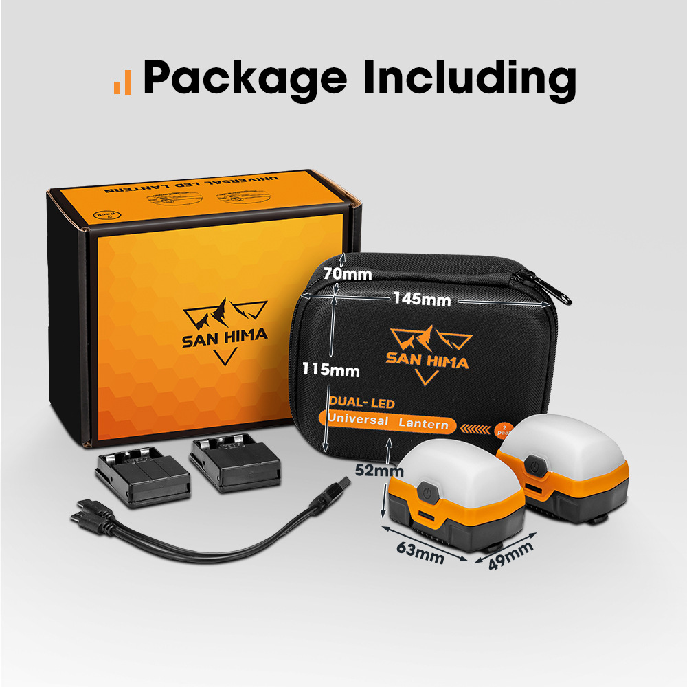 فانوس تخييم LED محمول مقاوم للماء IP66 - ضوء خارجي قابل لإعادة الشحن، مثالي كصباح خيمة للتخييم للاستخدام الليلي