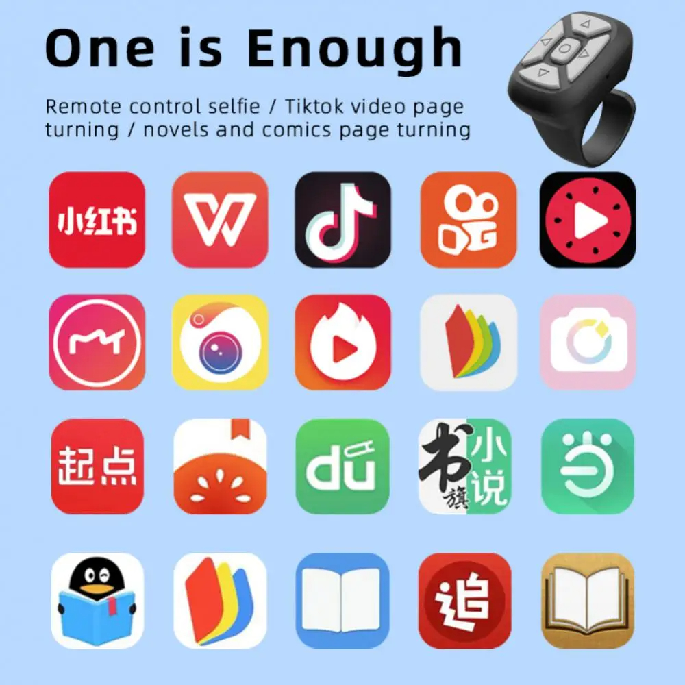 فيديو التمرير تحكم لكل آيفون/آي باد/أندرويد اللاسلكية وسائل الإعلام زر تحكم عن بعد المحمولة للهواتف