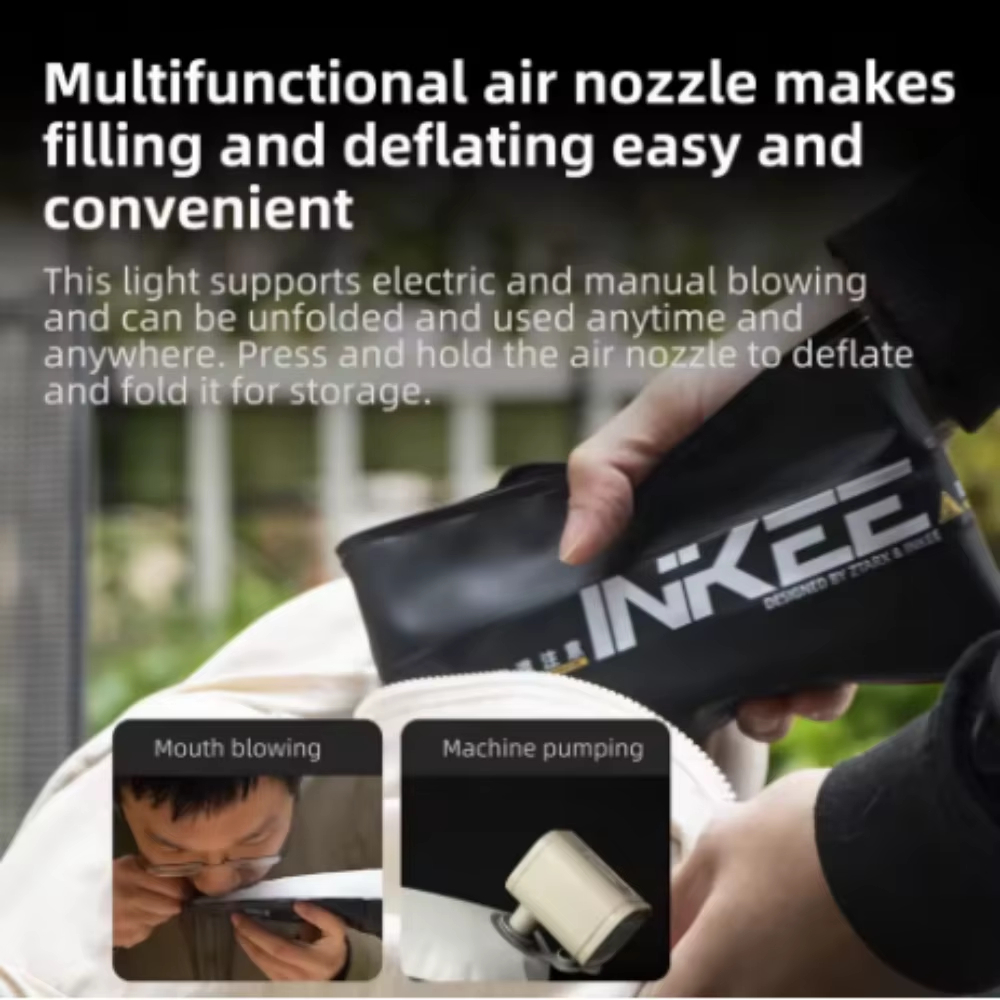 INKEE GC12 مصباح ليد قابل للنفخ 2700K-6500K التصوير الفوتوغرافي عمود الهواء ضوء فيديو ملء الضوء