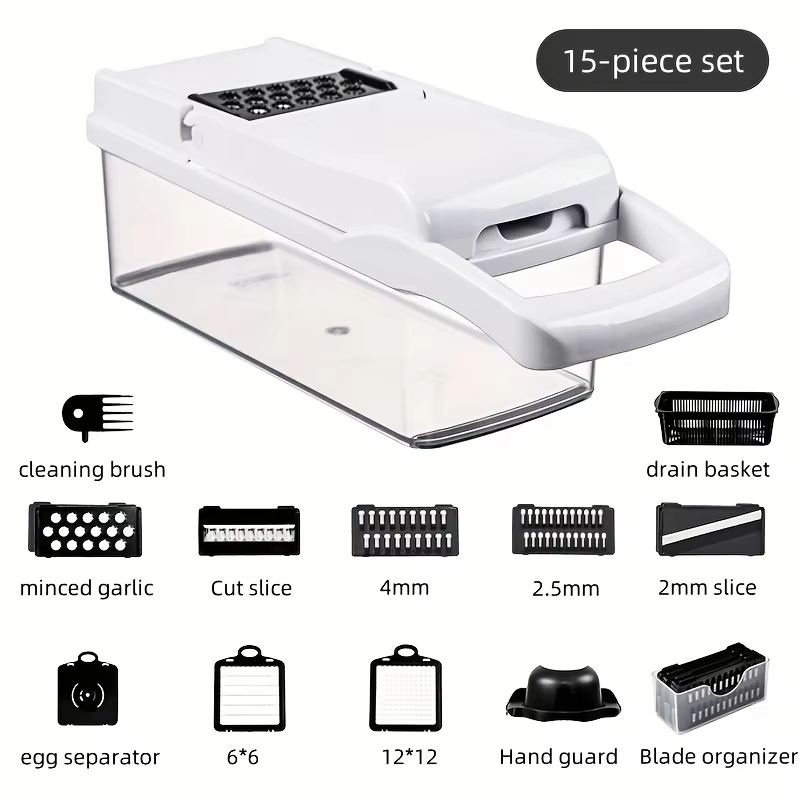 أداة تقطيع متعددة الاستخدامات + صانع سلطة الخضار والفواكه الإبداعي 🥗✨