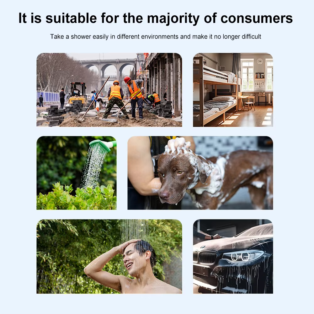 مضخة دش للتخييم في الهواء الطلق مع شاشة رقمية 5000 مللي أمبير في الساعة مضخة دش كهربائية قابلة لإعادة الشحن للتخييم على الشاطئ