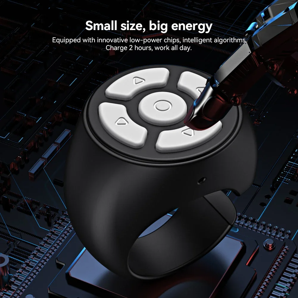 إصبع التحكم عن بعد التمرير الدائري ، عصا سيلفي ، كاميرا بلوتوث متوافقة ، تيكتوكس ، الهاتف المحمول ، الفيديو