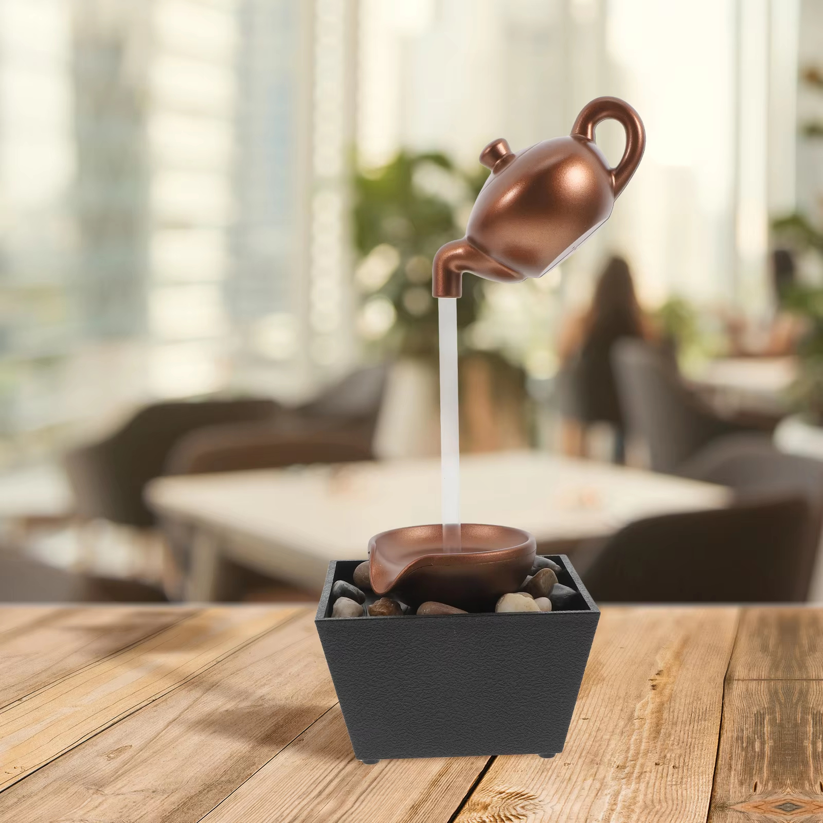 خصم %20 على مشترياتك-(يحتوي على حصى) خاصية مياه الشلال الكهربائية