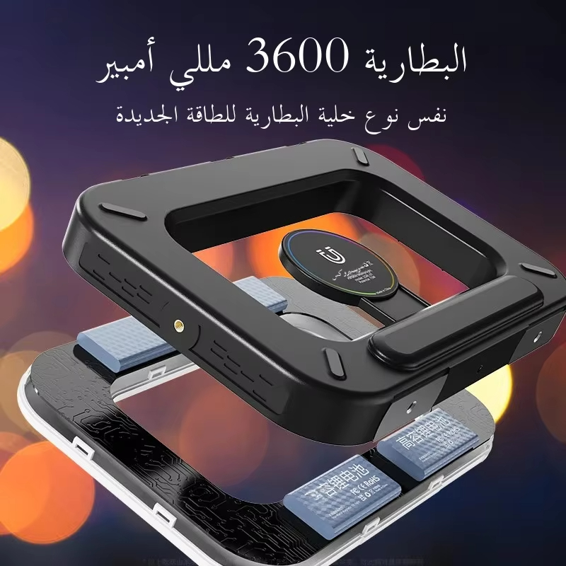 مصباح حلقي محمل بالرنگ RGB المغناطيسي (خياران: 3 درجات لونية/RGB بألوان كاملة) | جهاز تحكم عن بُعد بلوتوث مجاني، 3600mAh شحن سريع نوع C | لليف على الهاتف/فلوج المكياج/التصوير/المكتب