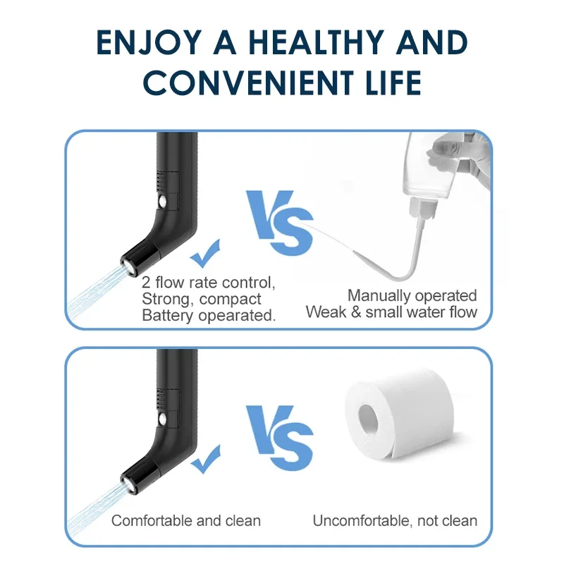 🤲متبقي 30 فقط في المخزون🥰شطاف محمول قابل للشحن للسفر والرحلات والتخييم مزود بخزان مياه سعة 2.3 لتر