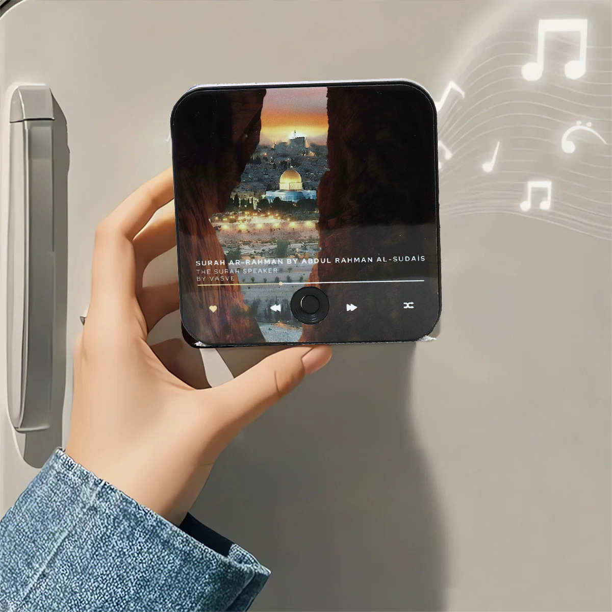 صندوق موسيقى مغناطيسي للثلاجة مع تشغيل القرآن الكريم