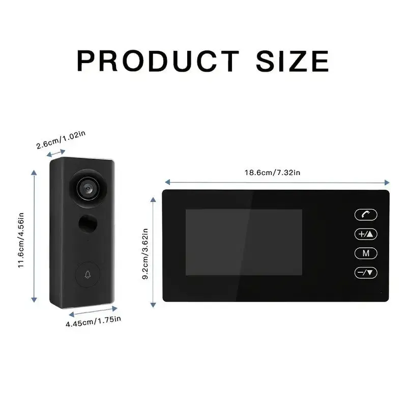 جرس باب فيديو ذكي مرئي للمحادثة المباشرة في الوقت الفعلي دون الحاجة إلى Wi-Fi