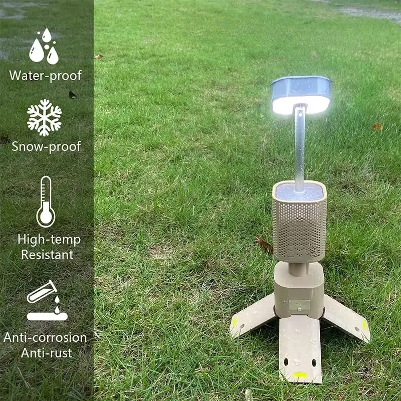 فانوس تخييم 2025 الجديد قابل للطي وشحن USB 🏕️✨   محمول بقاعدة قوية وحامل للمكشات والطلعات البرية! 🌟🚀