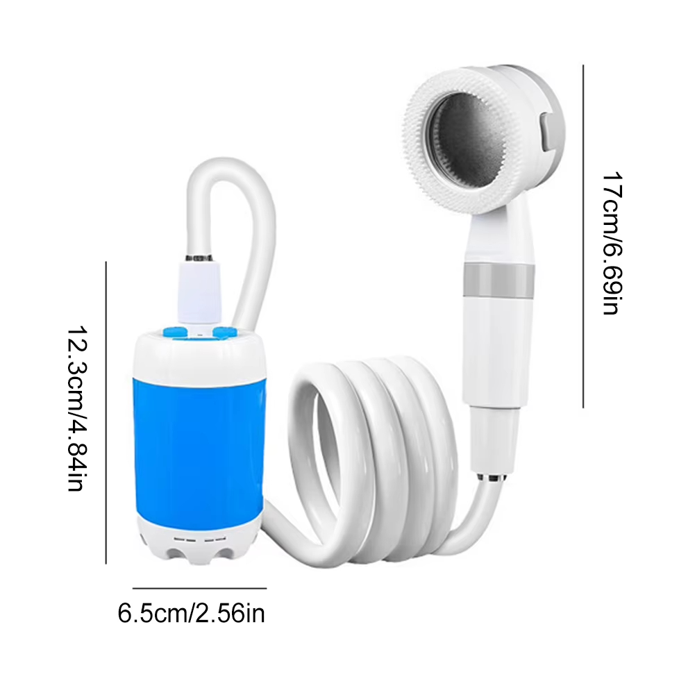 مضخة دش للتخييم في الهواء الطلق مع شاشة رقمية 5000 مللي أمبير في الساعة مضخة دش كهربائية قابلة لإعادة الشحن للتخييم على الشاطئ