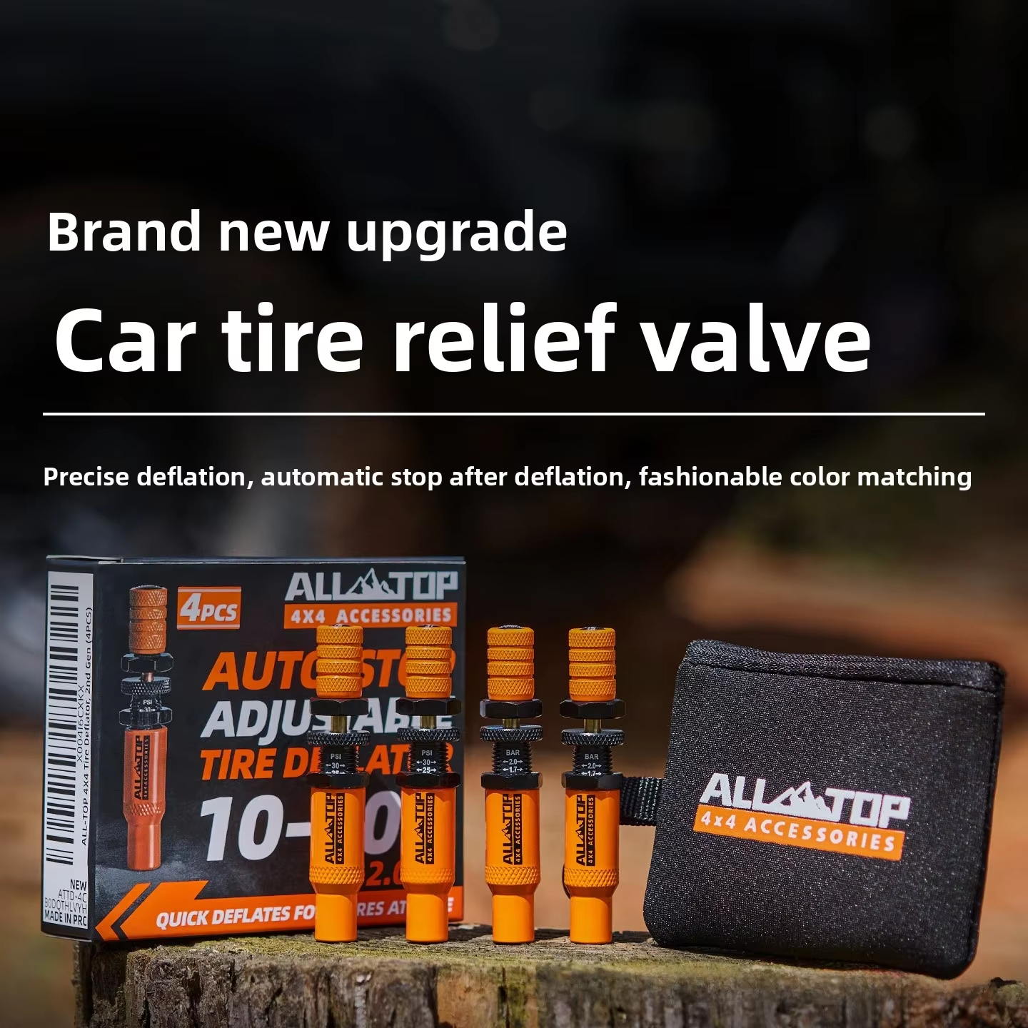 أداة انكماش الإطارات على الطرق الوعرة في الصحراء من ALLTOP، صمام انكماش سريع لإطارات السيارة، أداة تحرير الضغط التلقائي، ملحقات السيارات