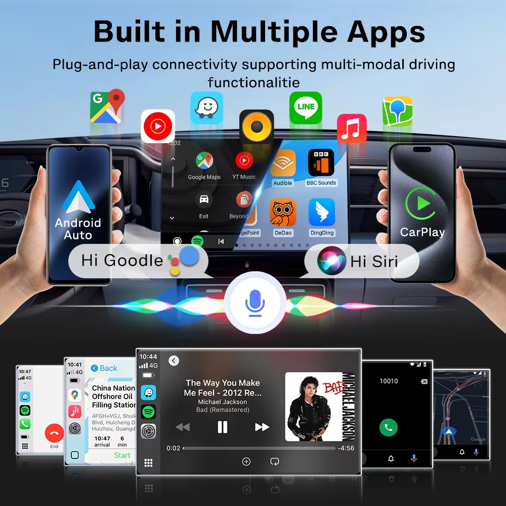  في 1 CarlinKit 5.0 Ultra Wireless CarPlay Android Auto Adapter 2026 جديد 5G Wifi صندوق لاسلكي للسيارة مع CarPlay IOS26 السلكية