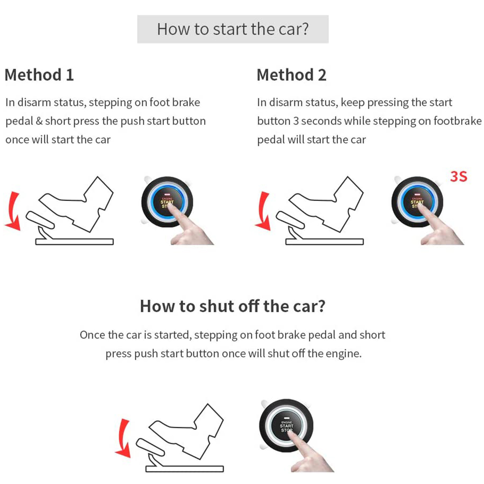 【تركيب مجاني في كل المناطق │ فقط 100 حبة】 تشغيل السيارة عن بُعد بضغطة زر + تطبيق الجوال يتحكم بالسيارة + دخول بدون مفتاح + ريموت │ يناسب جميع أنواع السيارات 100% │ فني متخصص يجيك لبيتك يركّب لك إياه