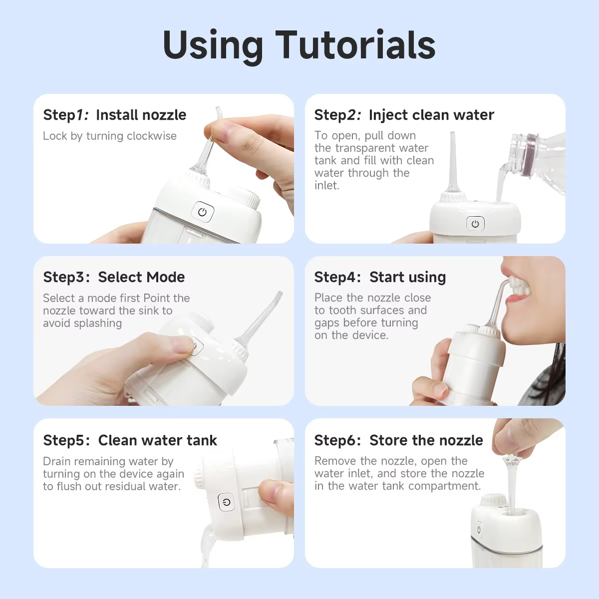 جهاز تنظيف الأسنان بالماء، غسالة الفم المائية النفاثة، الأجهزة المنزلية