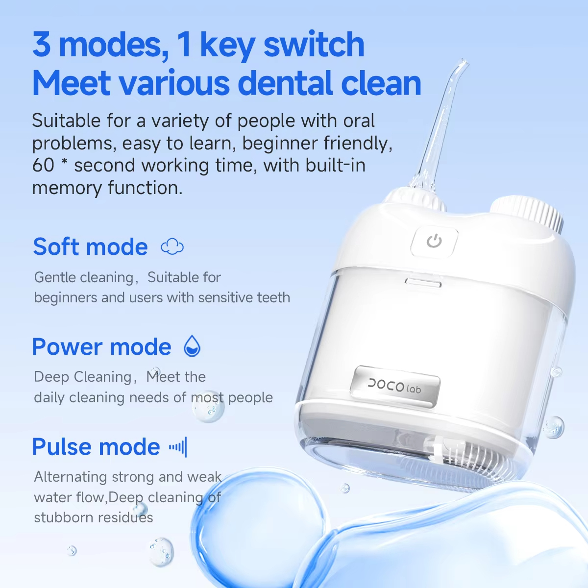 جهاز تنظيف الأسنان بالماء، غسالة الفم المائية النفاثة، الأجهزة المنزلية