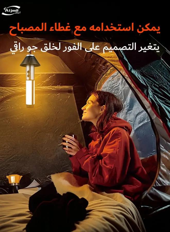 فانوس تخييم 2025 الجديد قابل للطي وشحن USB 🏕️✨   محمول بقاعدة قوية وحامل للمكشات والطلعات البرية! 🌟🚀
