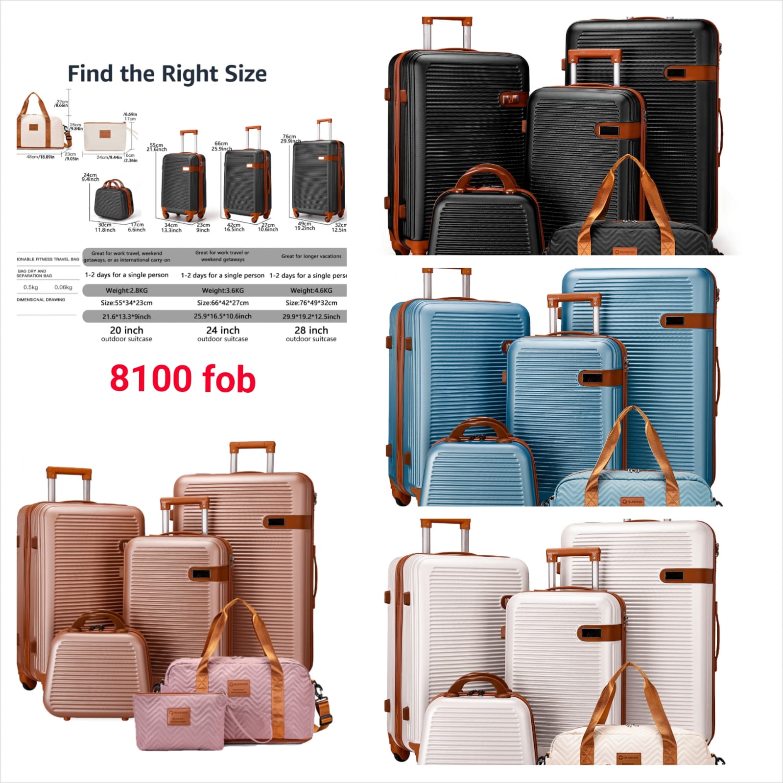 New ABS silent wheel suitcase large capacity retro travel suitcase foreign trade luggage suitcase