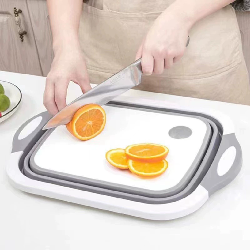Three-in-one multifunctional foldable vegetable board                      Size:37*27*12cm