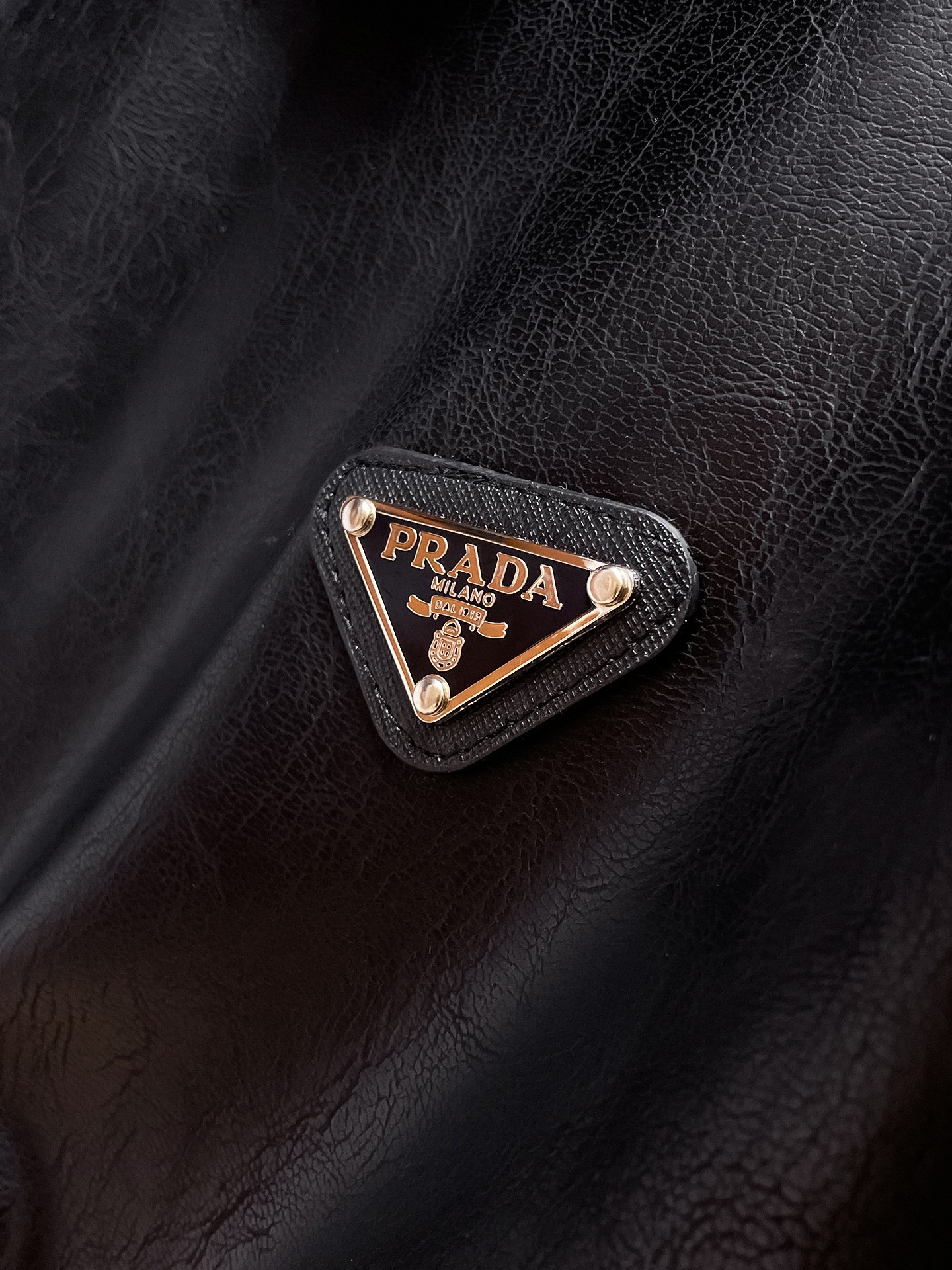 PRADA秋冬新作 トライアングルロゴ レザージャケット メンズMONCLER