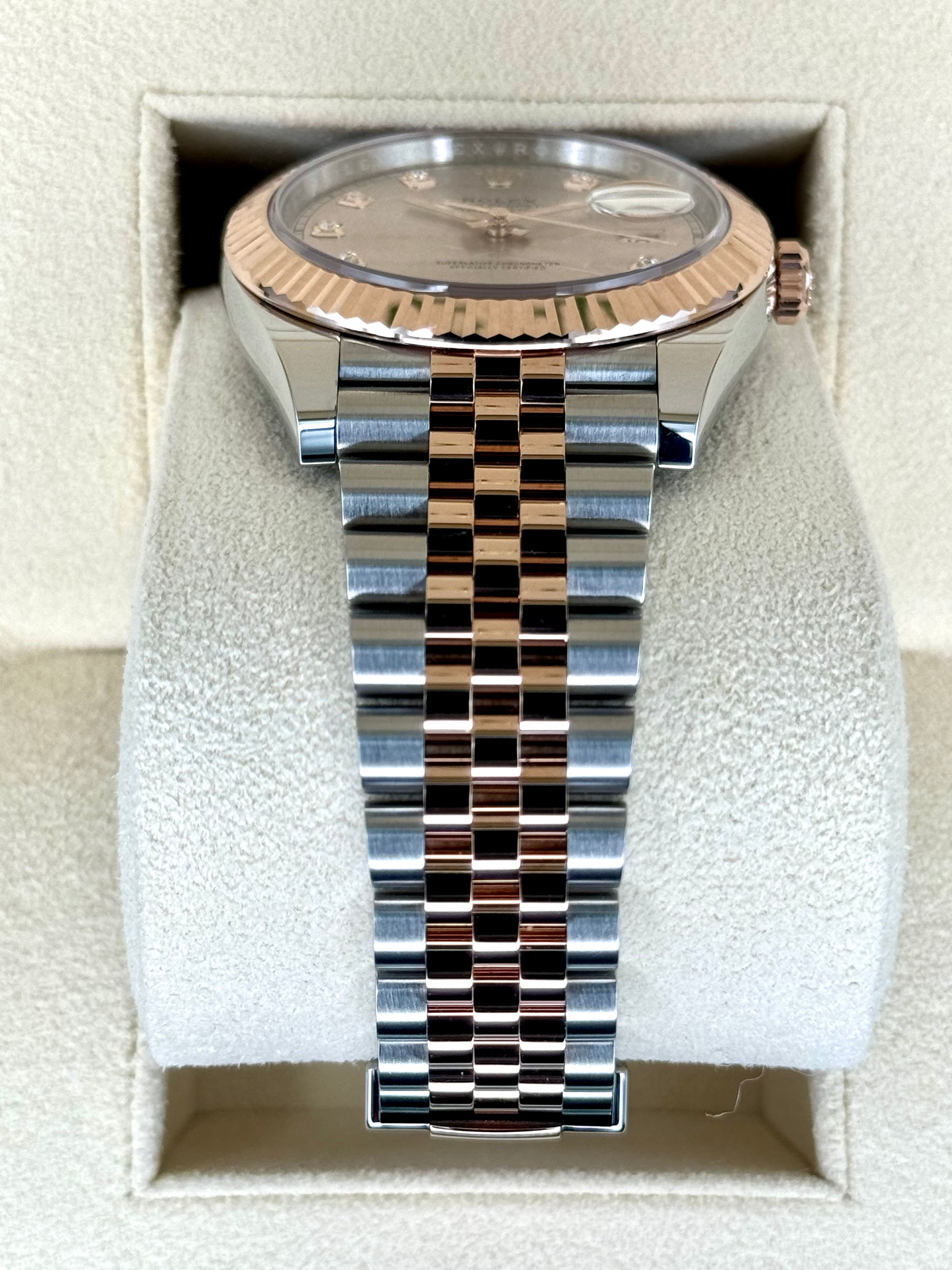 NEW 2024 ロレックス デイトジャスト 41mm 126331 ツートーン ジュビリーサンダスト ダイヤモンドダイヤル