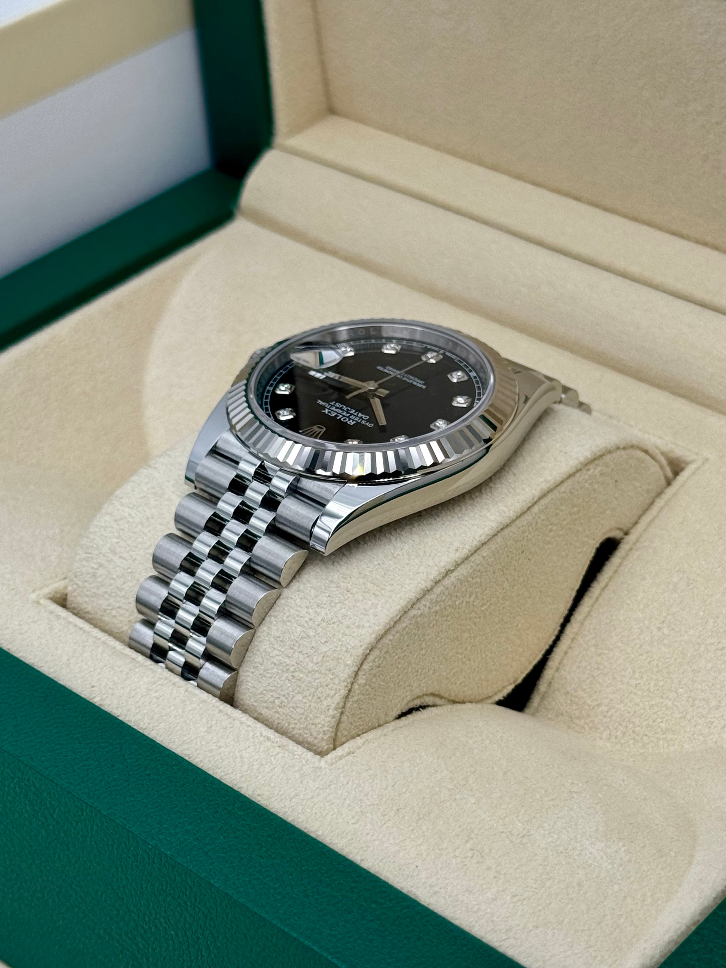 NEW 2025 ロレックス デイトジャスト 41mm 126334 ジュビリーブラックダイヤダイヤル