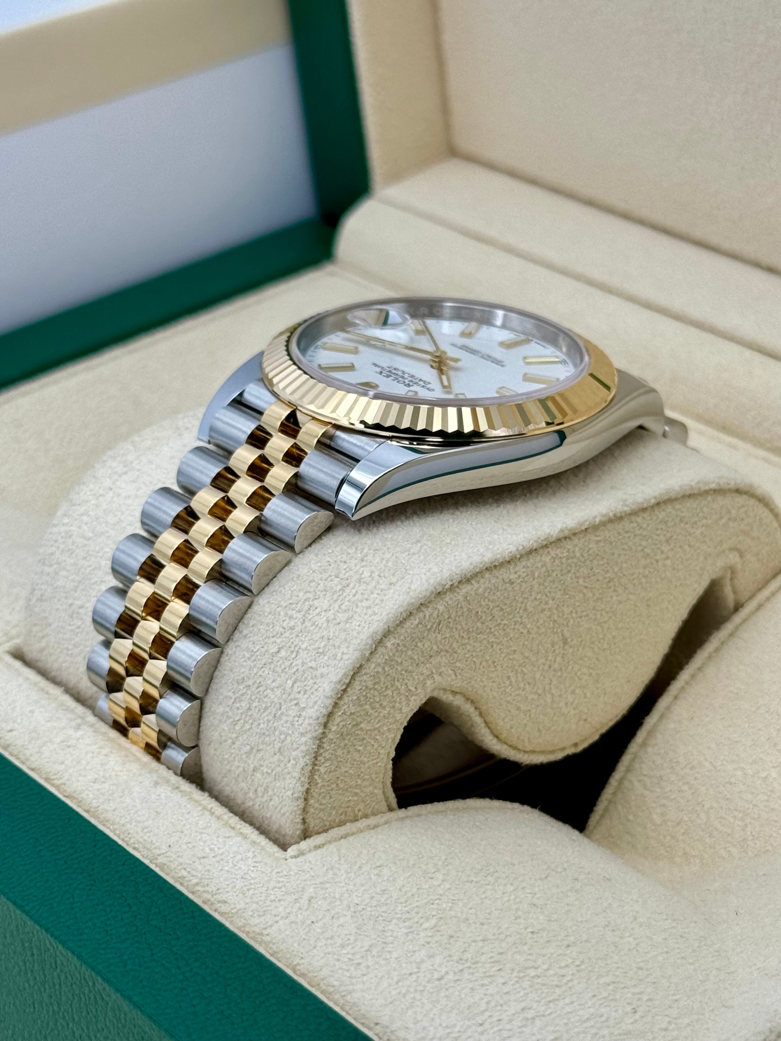 NEW 2024 ロレックスデイトジャスト41ミリメートル126333ツートーンジュビリーホワイトダイヤル